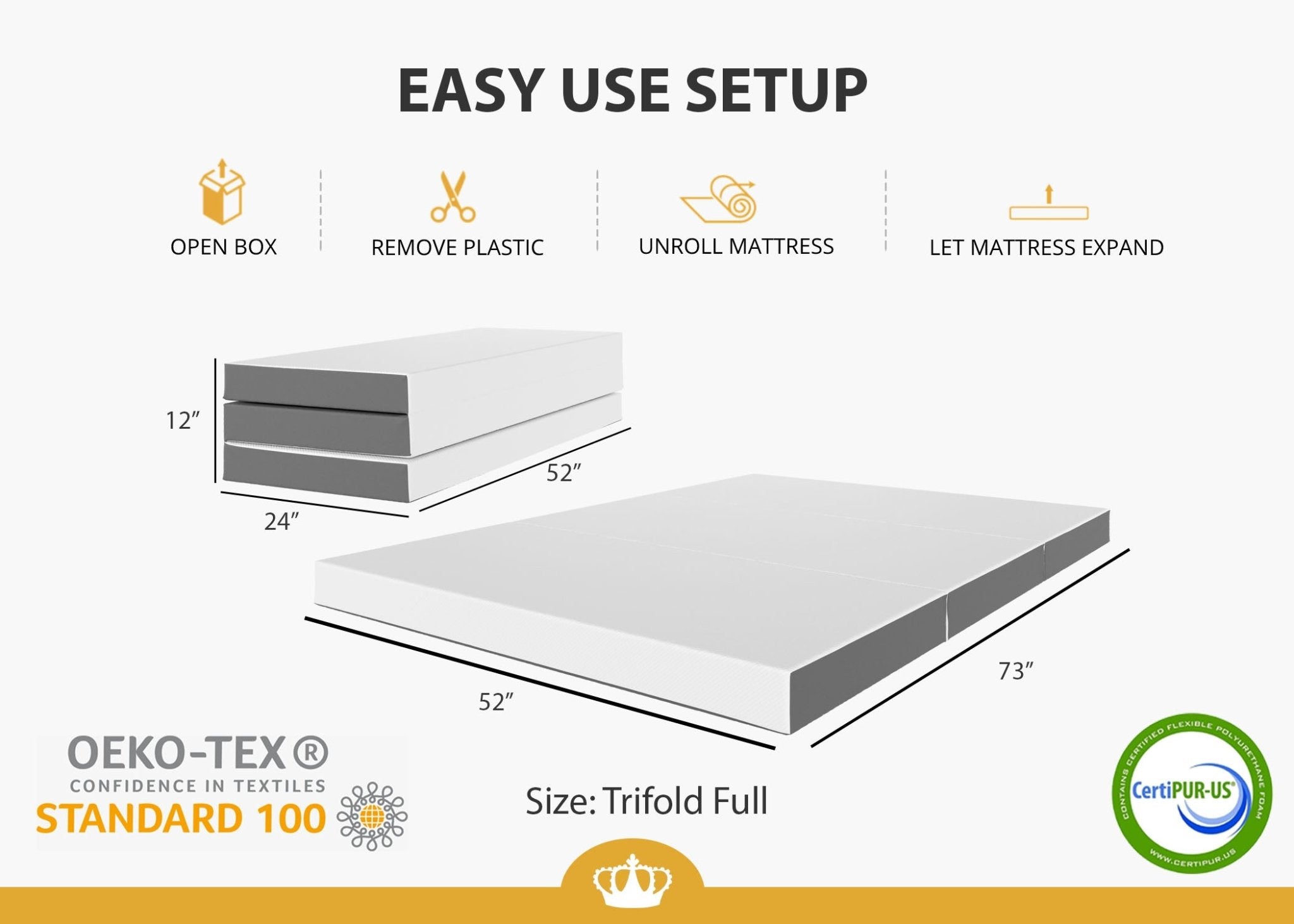 4.0 Inch GEL Memory Foam Sofa Mattress - DynastyMattress