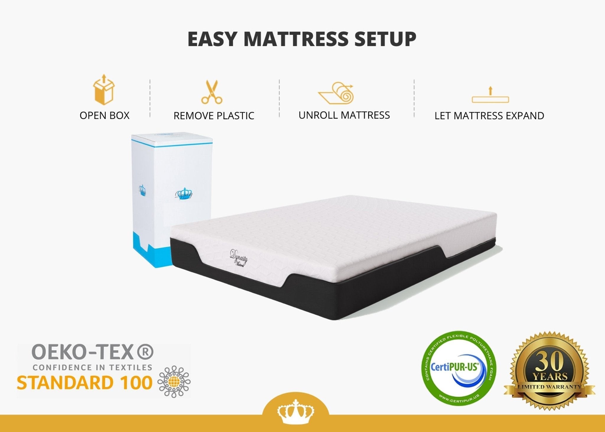 CoolBreeze 12 - Inch Gel Memory Foam Mattress - DynastyMattress