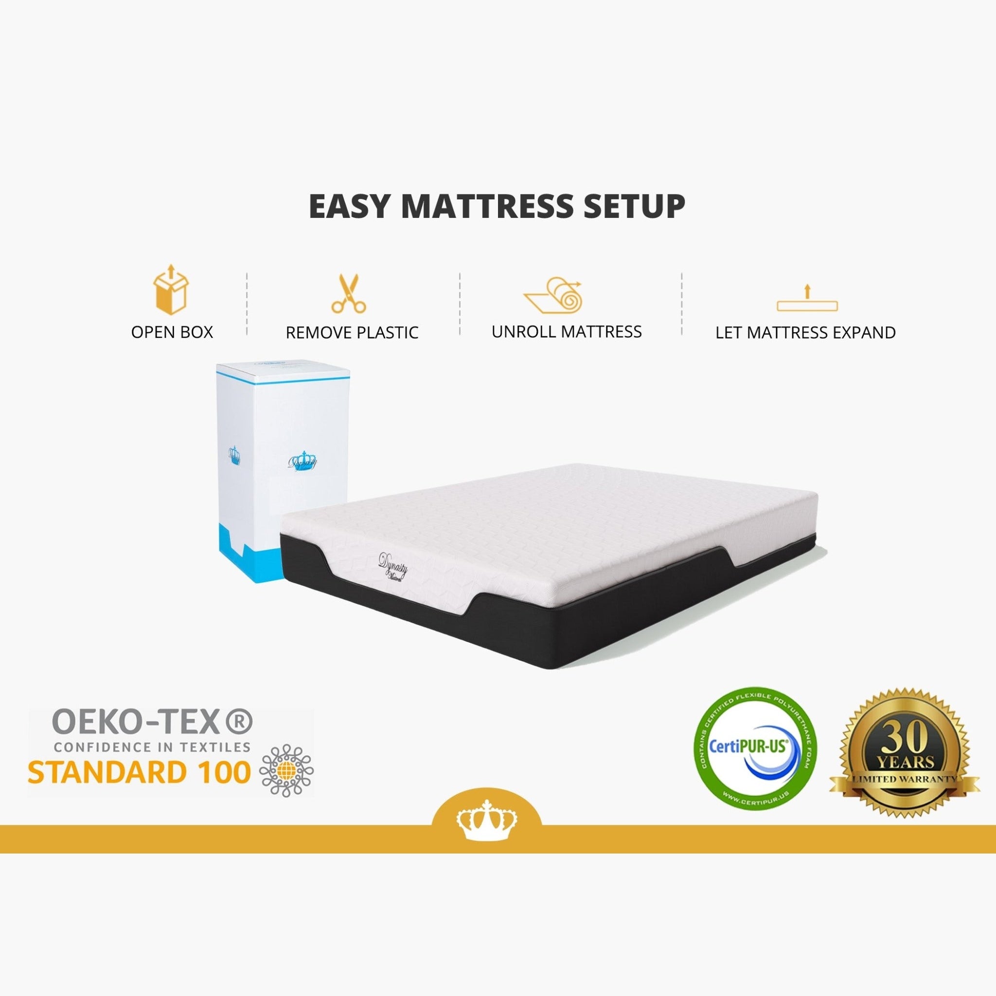 CoolBreeze 12 - Inch Gel Memory Foam Mattress - DynastyMattress