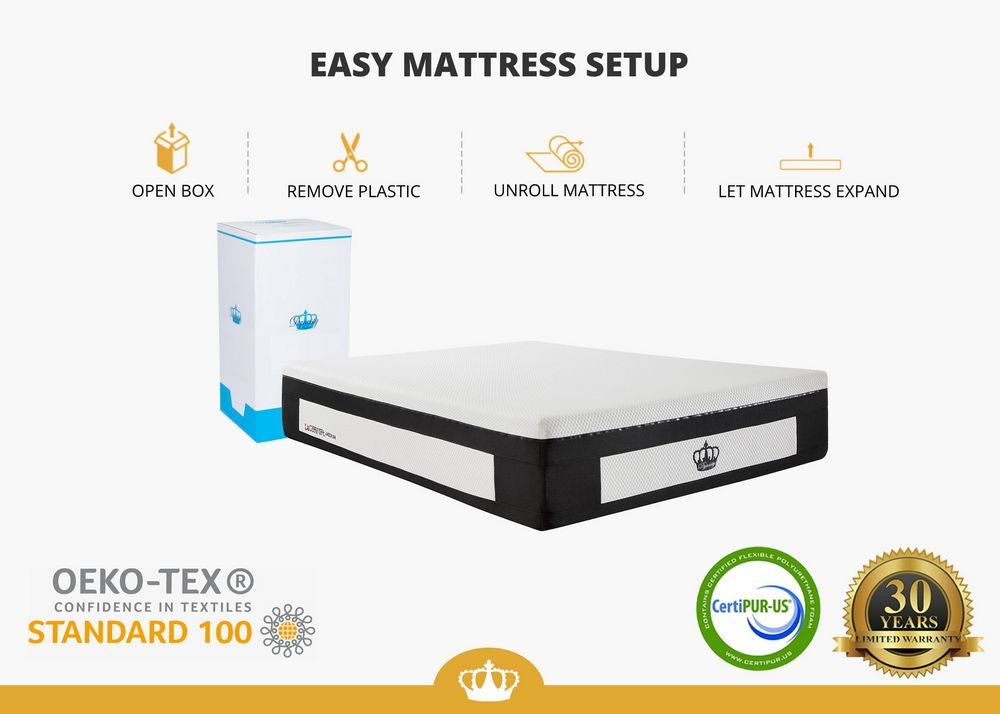 LaComfort 14 Inch Gel Memory Foam Mattress Bed - DynastyMattress